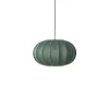 Made By Hand - Pendellampe - Knit-Wit 45 Oval Pendant - Tweed Green