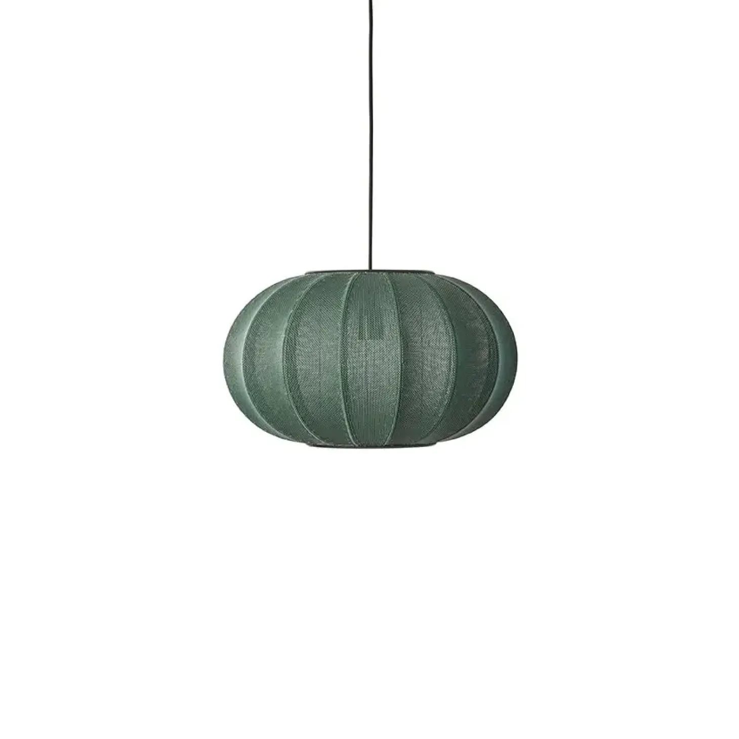 Made By Hand - Pendellampe - Knit-Wit 45 Oval Pendant - Tweed Green