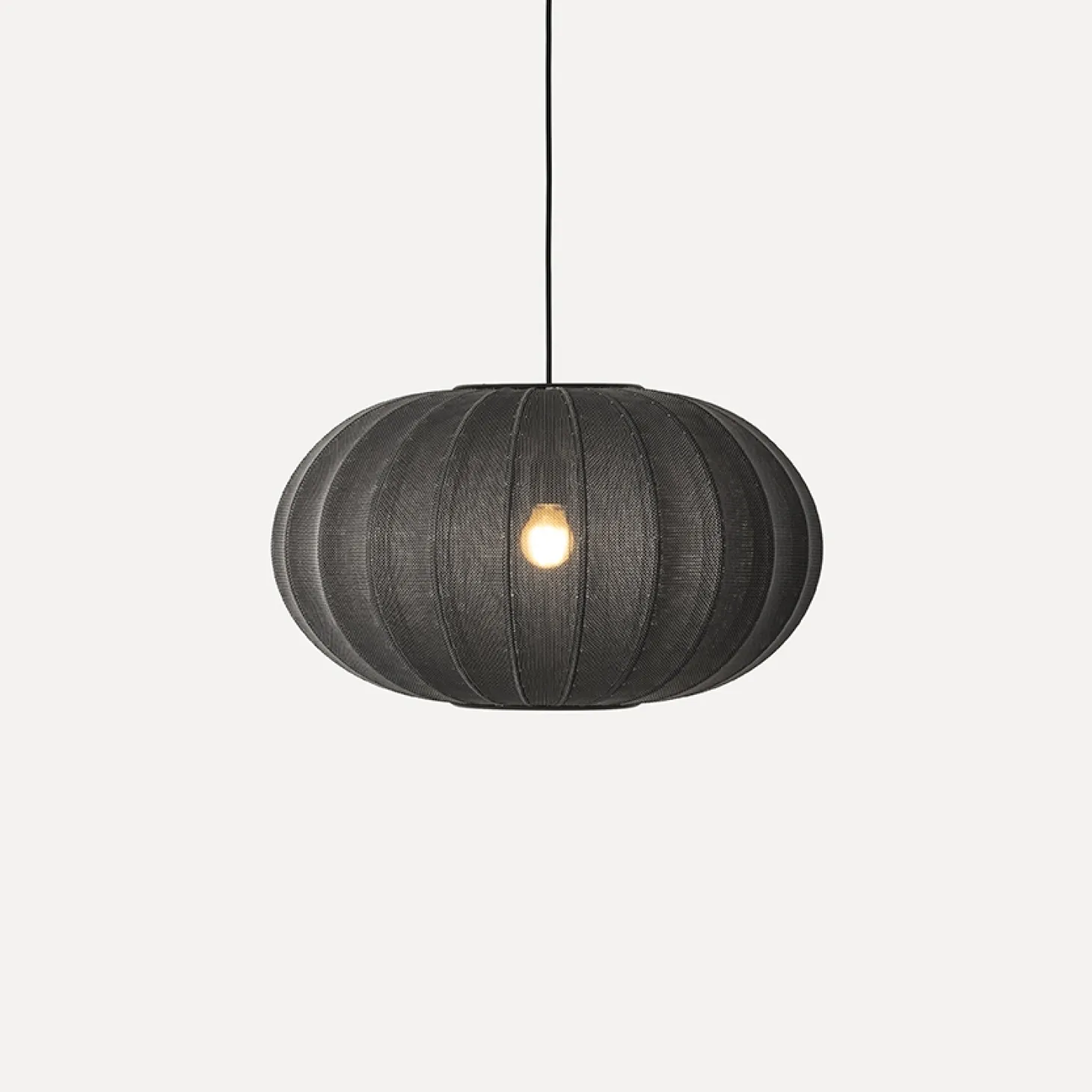 Made By Hand - Pendellampe - Knit-Wit 57 Oval Pendant - Black