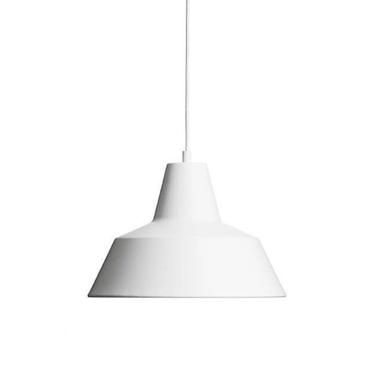 Made by Hand - Værkstedslampe i Ø 35 cm - Mat hvid