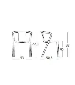 Magis - Air Armchair Spisebordsstol m. Armlæn - Orange