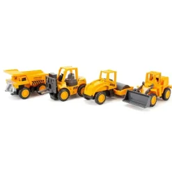 Magni - Arbejdsbiler med pull-back, lille, assorteret model, pris er for 1 stk.