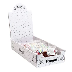 Magni - Håndklokker med striber, assorteret farve, pris 1 stk.