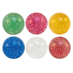 Magni - Hoppebold med farvet med glimmer, Ø3,2 cm., 6 stk.