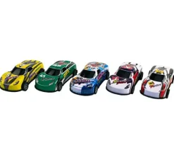 Magni - Racerbiler med pull-back, sæt á 5 stk. assorteret farver