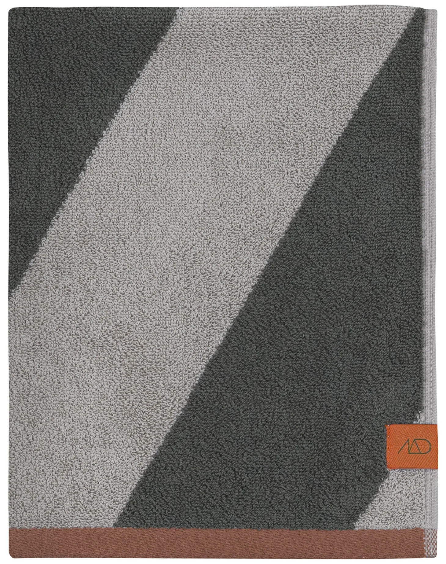 Mette Ditmer - DIAGONAL guest towel, 2-pack - Dark olive