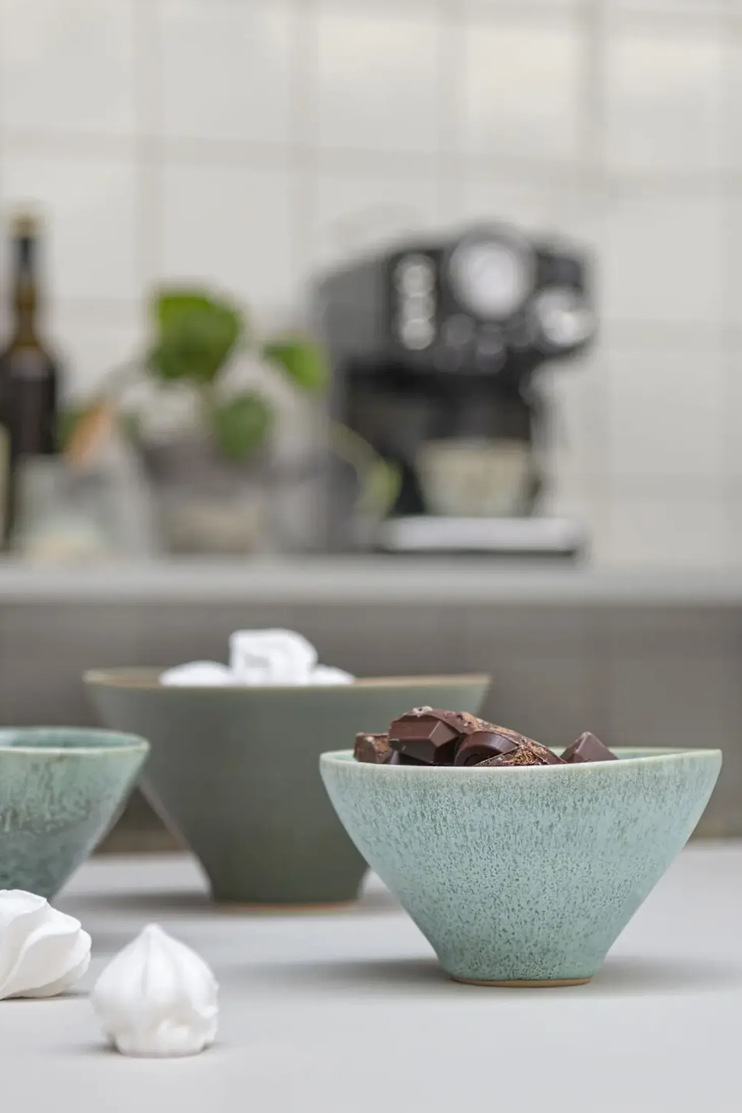 Mette Ditmer - ELEMENTS bowl, small, 3-pack - Green tones