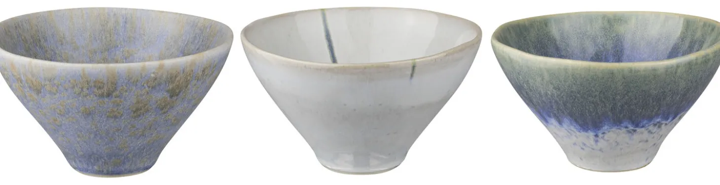 Mette Ditmer - ELEMENTS bowl, small, 3-pack - Blue tones