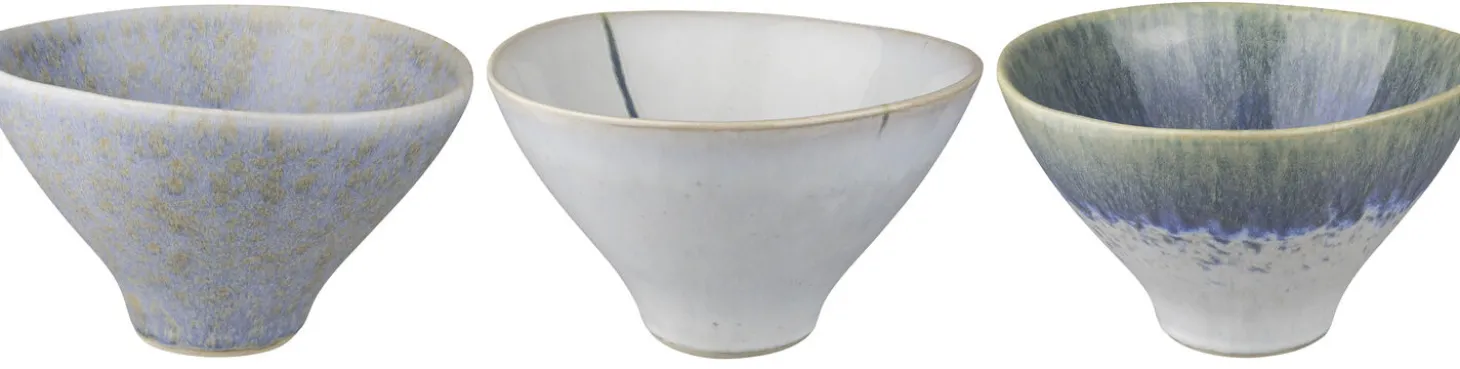 Mette Ditmer - ELEMENTS bowl, medium, 3-pack - Blue tones