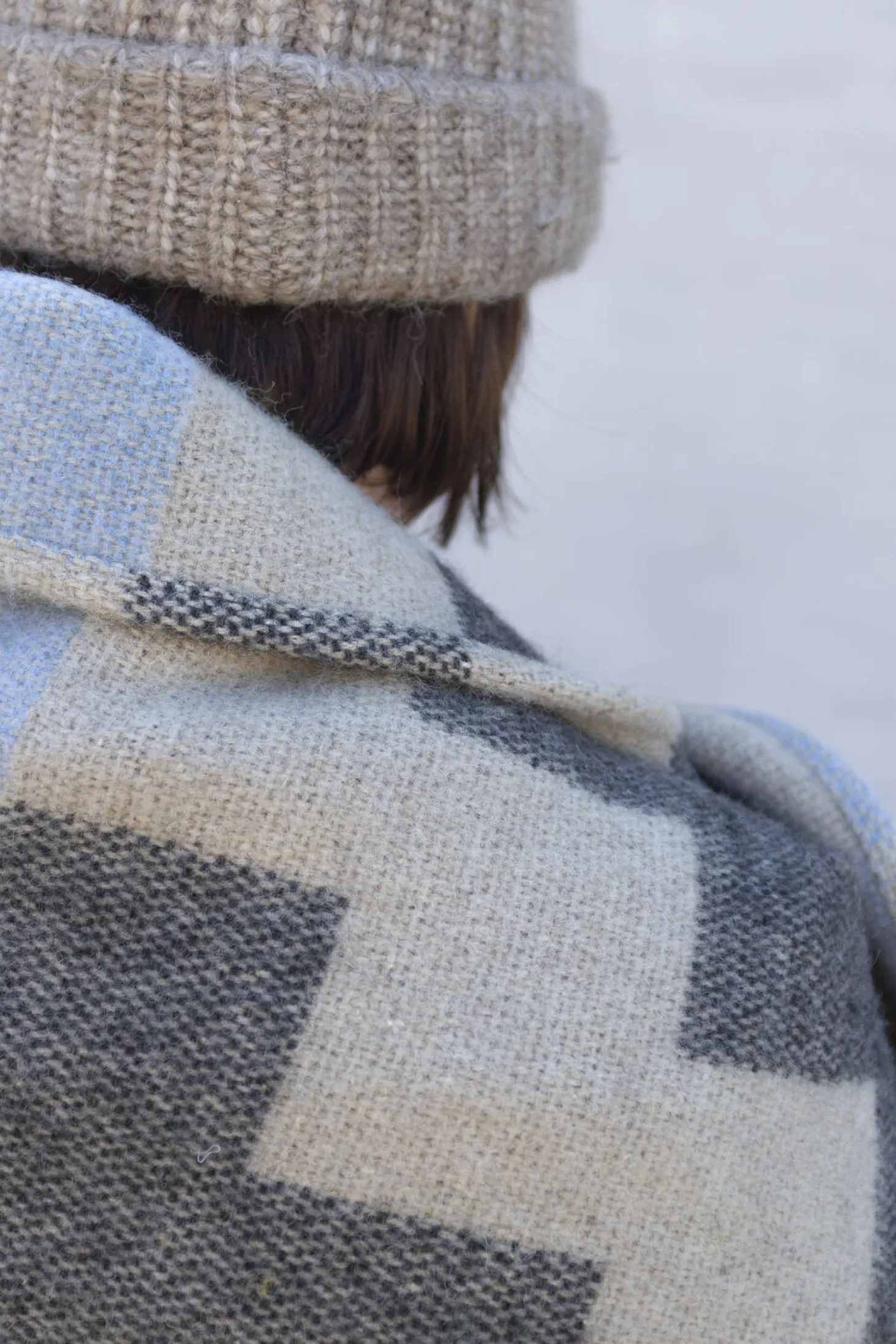 Mette Ditmer - MAZE-plaid - Light blue - W130 x L190 cm