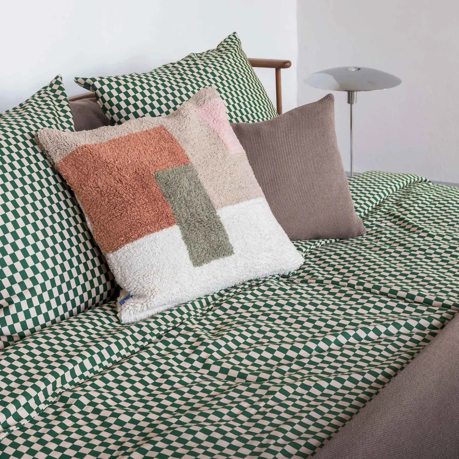 Mette Ditmer - MINI-sengesæt - Pine green/Tan - W200 x L220 cm