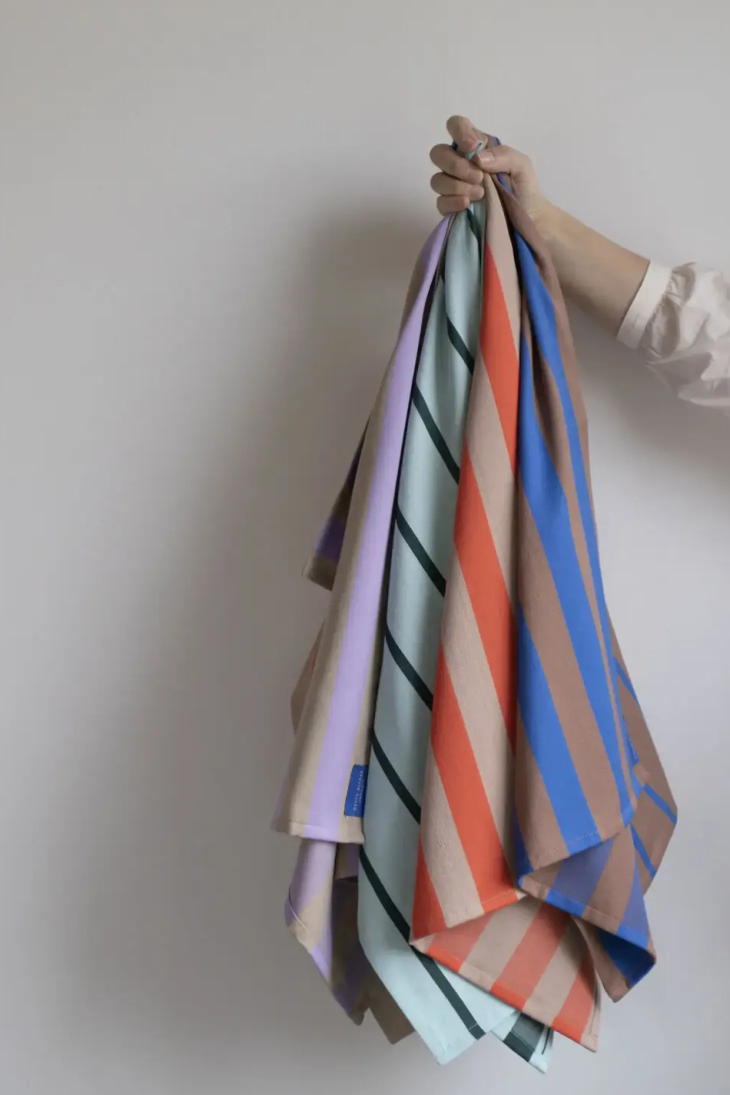 Mette Ditmer - Stripes Viskestykke - 50x70 cm - Sand - Sæt med 2 styk