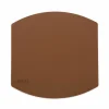 MiLLE W NORDISK DESIGN - Ellips Bordskåner - Cognac læder - Ø22 cm