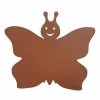 MiLLE W NORDISK DESIGN - Glasbrik/Coaster - Sommerfugl - Cognac