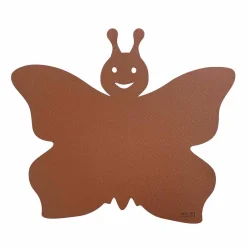 MiLLE W NORDISK DESIGN - Glasbrik/Coaster - Sommerfugl - Cognac