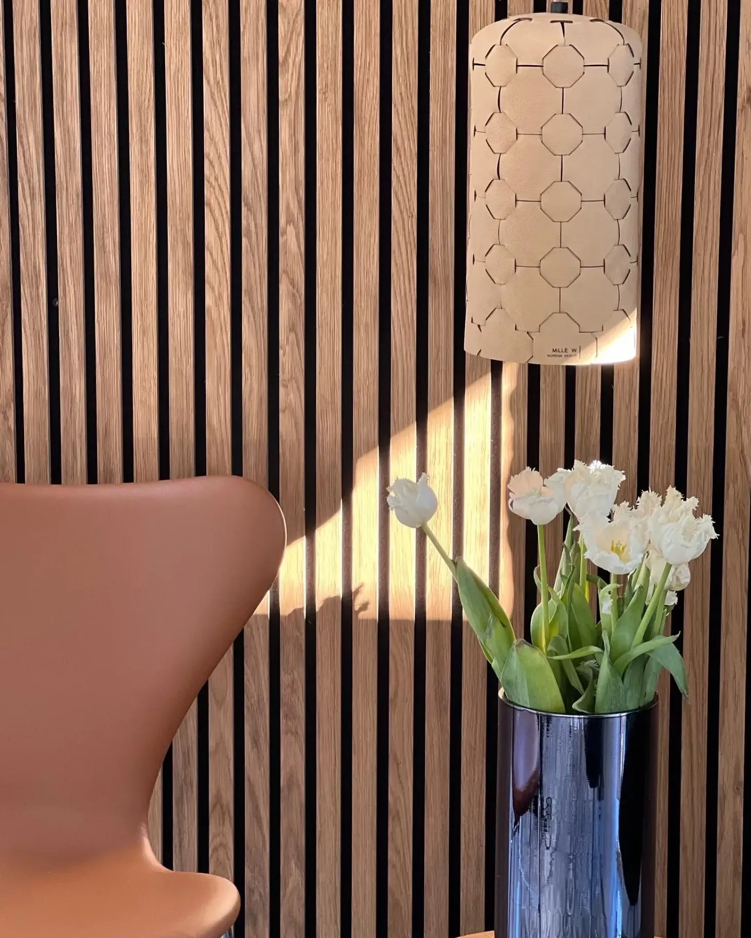 MiLLE W NORDISK DESIGN - Polar Lights - Pendel - Grå læder - Medium