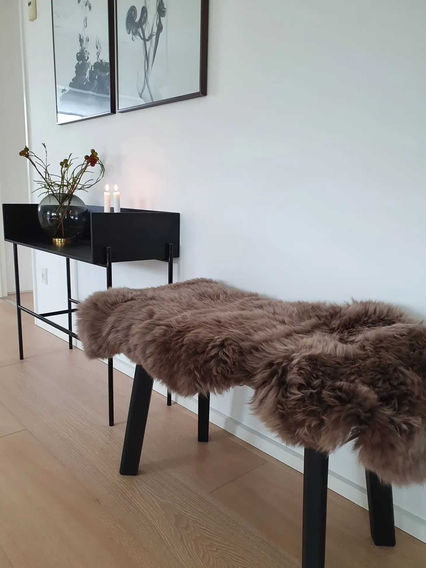 Misha Lammeskind - Brun - Ægte skin - 50x85 cm