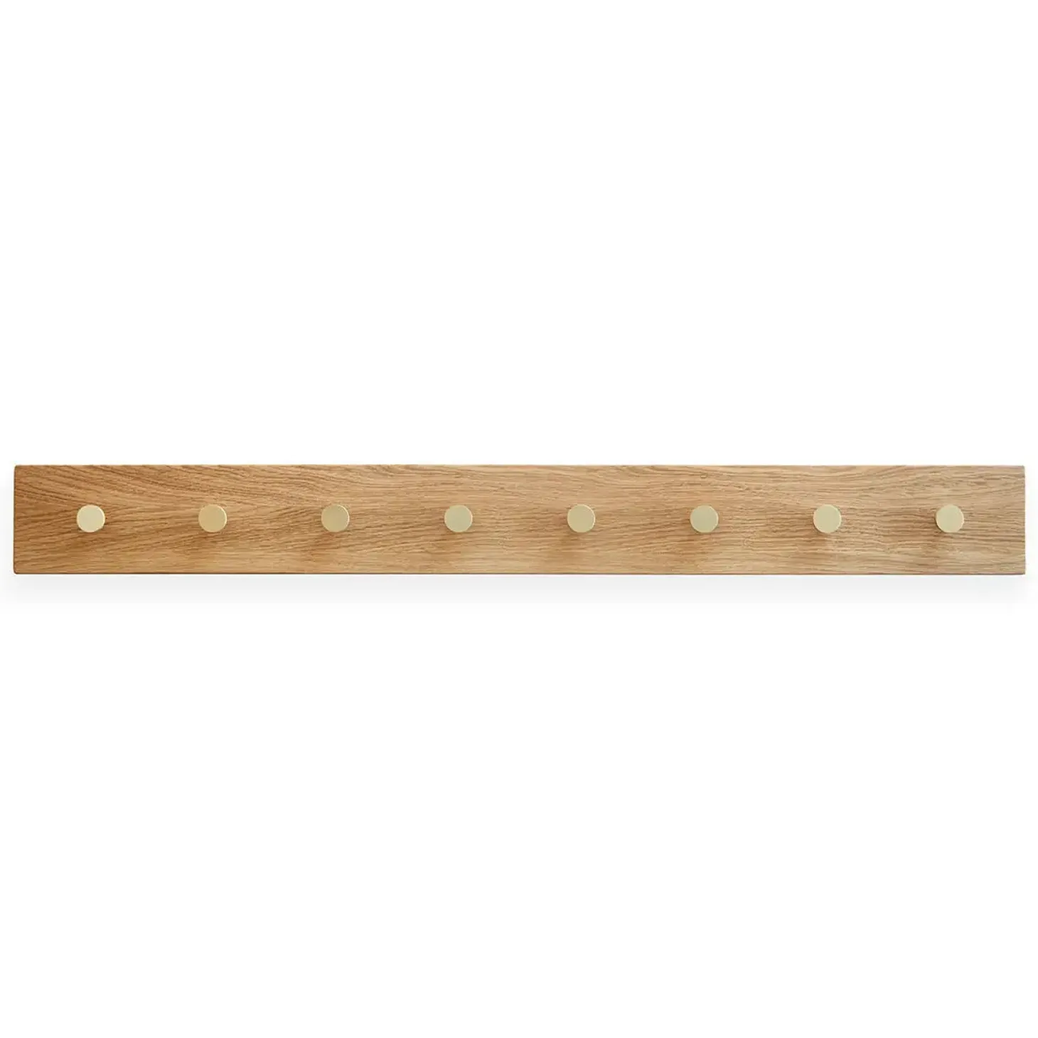 Moudhome - OAK Knagerække Egetræ Med Messing Knager - 100 cm