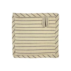 Moudhome - PURE grydelapper - sand/mørk brune striber