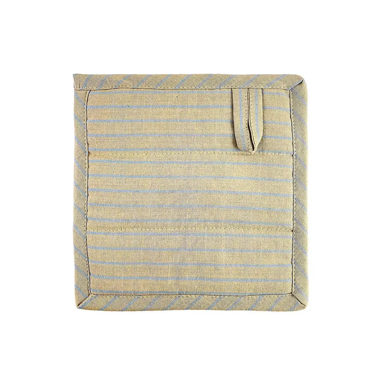 Moudhome - PURE grydelapper - sand/lys blå striber