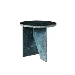 Muubs - Sidebord - Verde - Mørkegrønt marmor - Ø40 x H42 cm