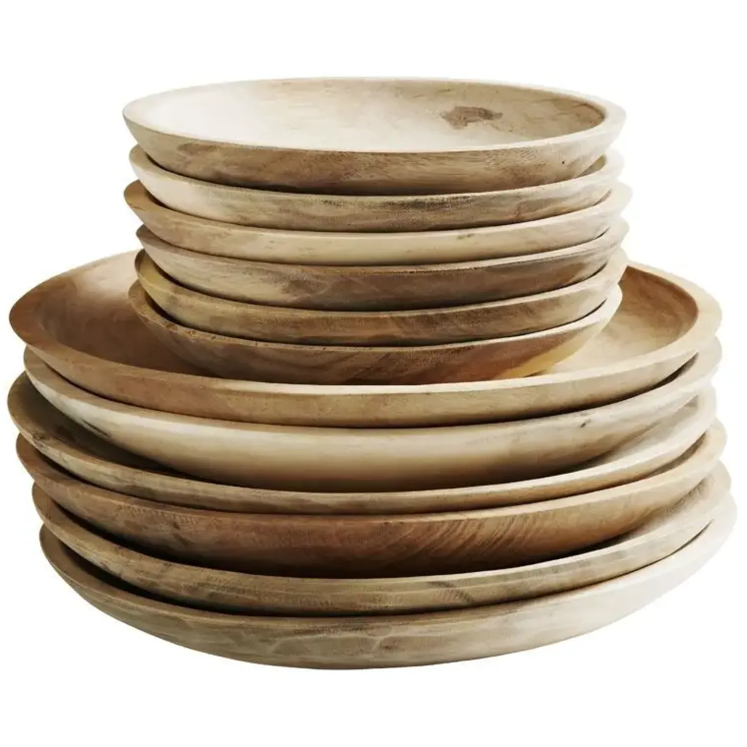 Muubs - Tallerken Ø 18 cm i Recycled teaktræ