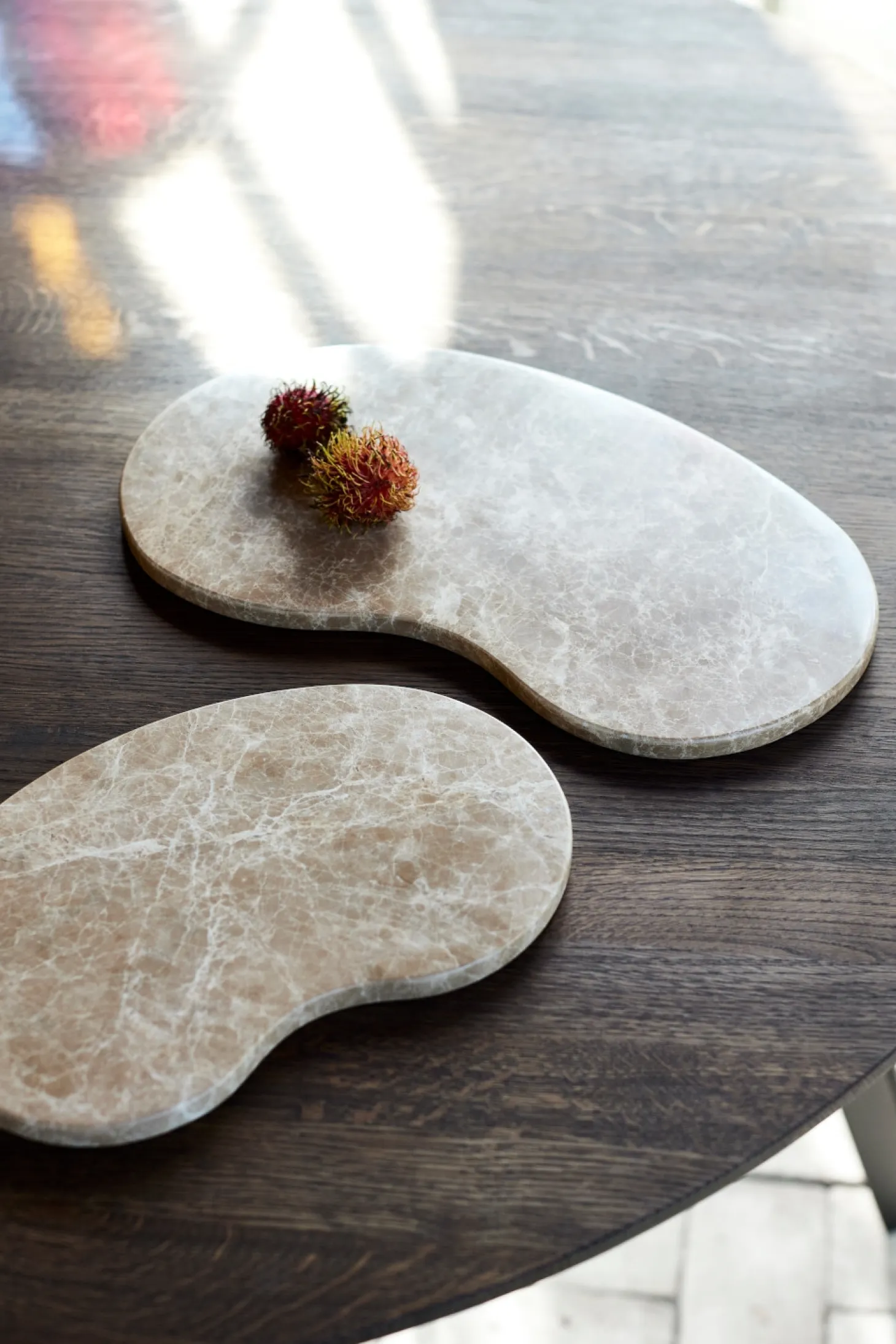 Muubs - Tapas bræt organisk Suji - Sand S - Marmor