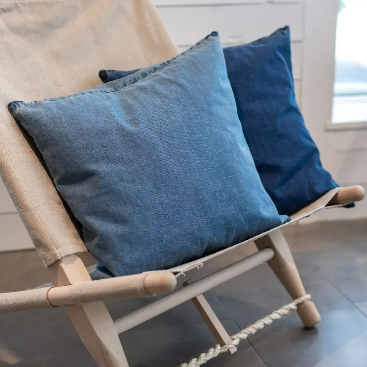 Never - Pudebetræk - Denim - Denim Light Blue - 50x50 cm