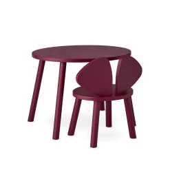 Nofred - Børnebord Mouse table - Burgundy bordeaux rød / lilla