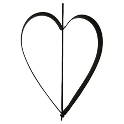 Nordic By Hand - Hjerte Outline Sort til snoren - small