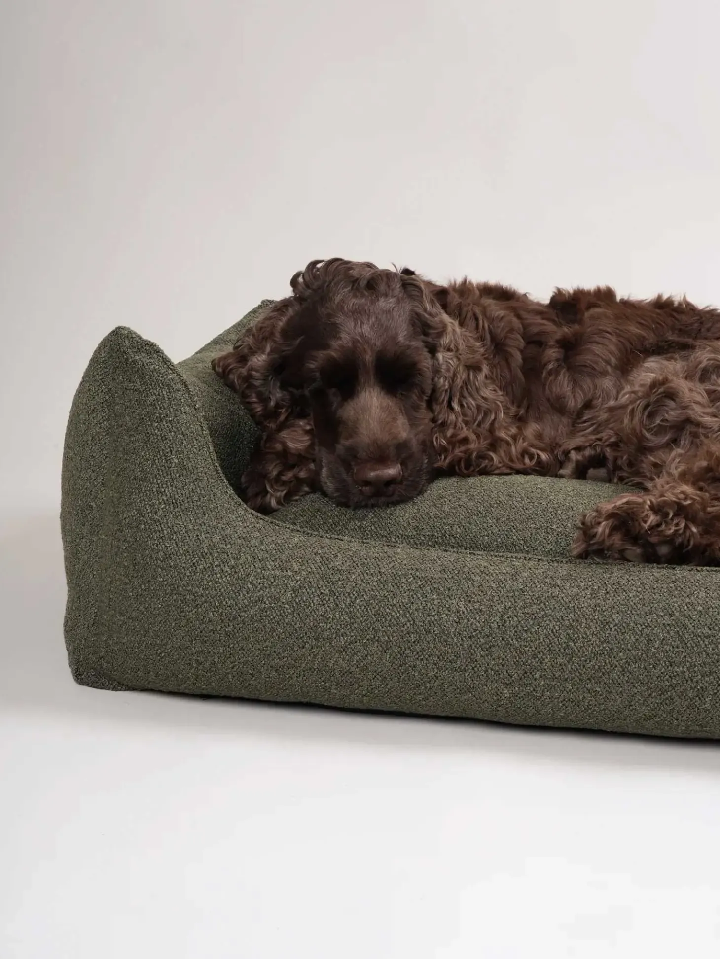 Nordog - Billy Bouclé hundeseng - Moss - Medium - 80x60x26 cm