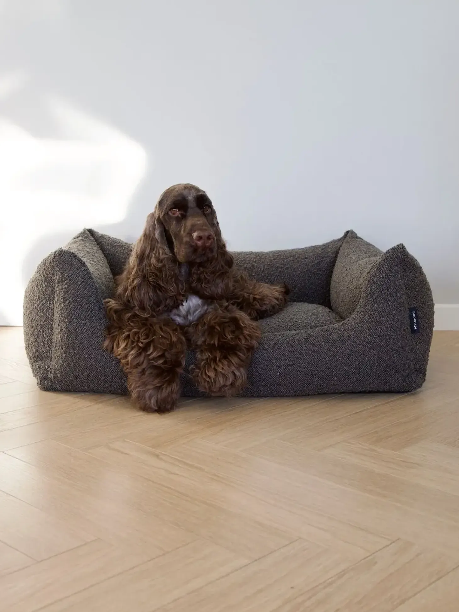 Nordog - Billy Bouclé hundeseng Mocca - Large - 100 x 78 x 28 cm