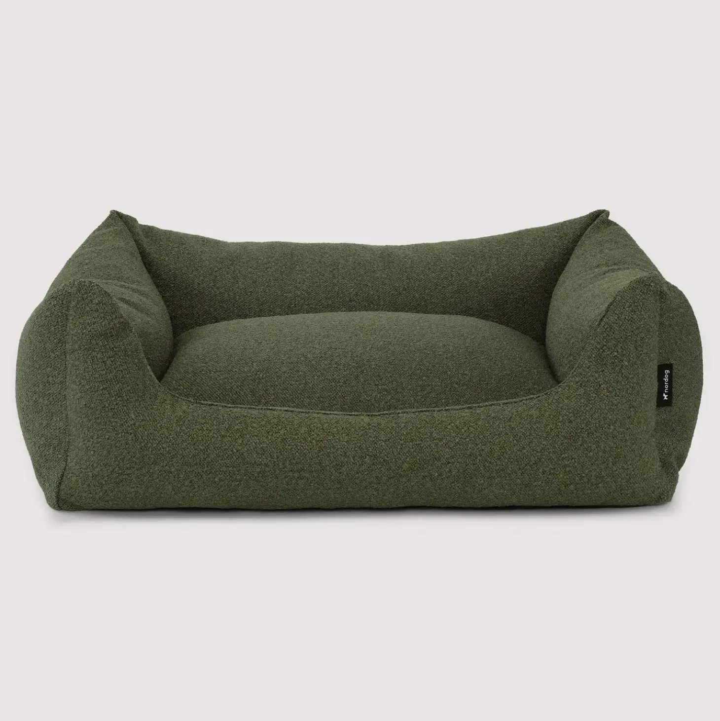 Nordog - Billy Bouclé hundeseng - Moss - Large - 100x78x28 cm