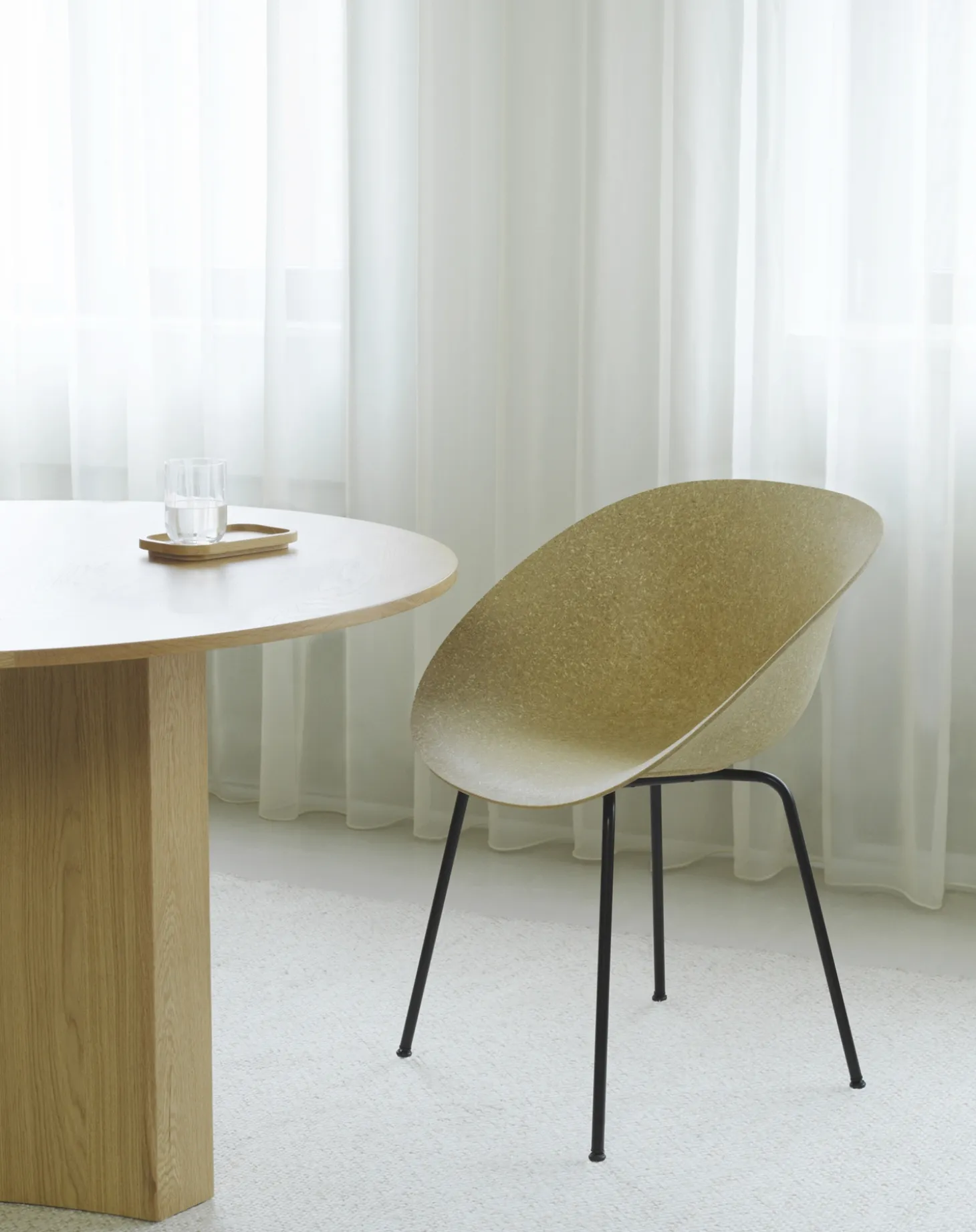 Normann Copenhagen - Armstol - Mat Chair - Hemp - Sort/Stål