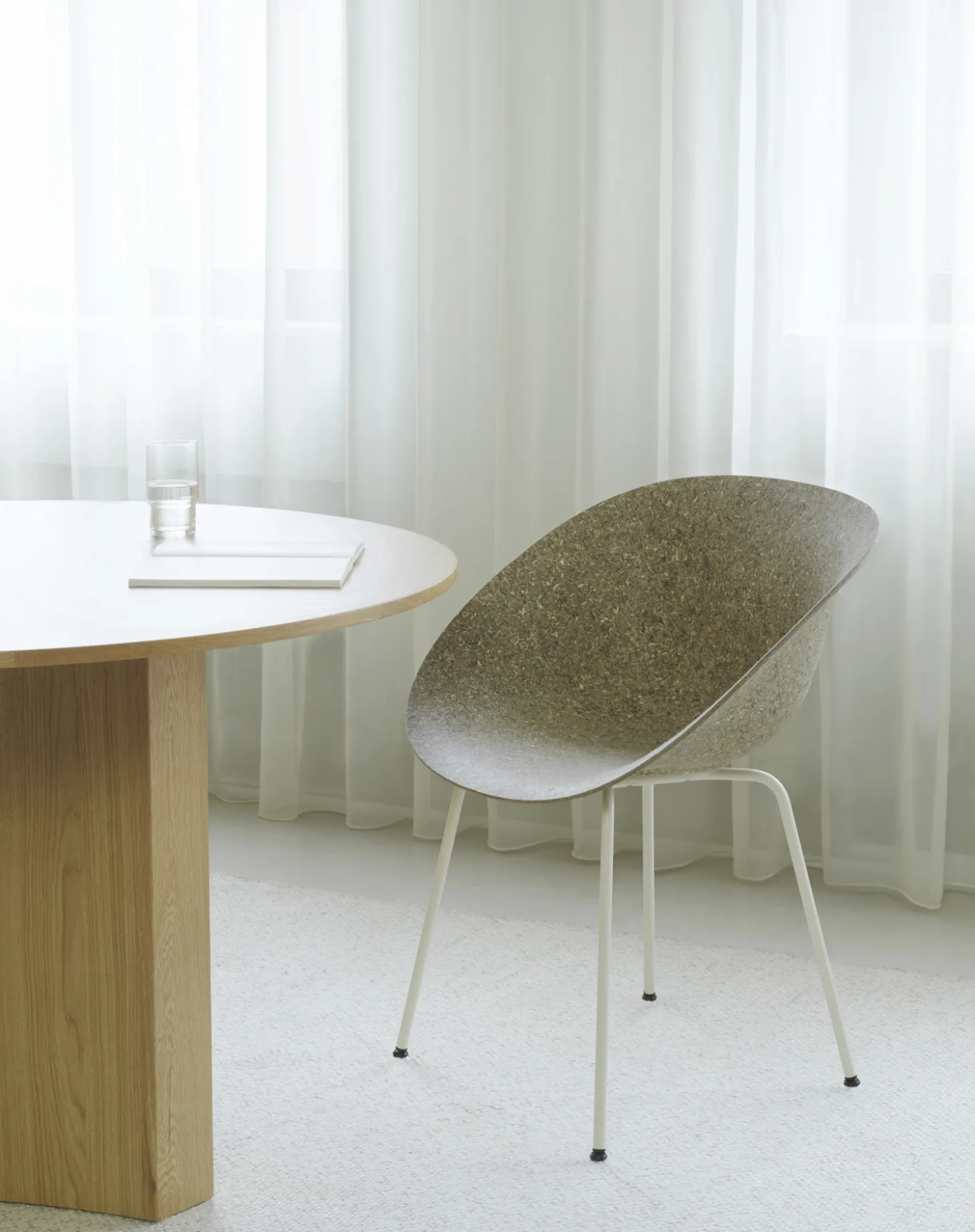 Normann Copenhagen - Armstol - Mat Chair - Seaweed - Creme/Stål