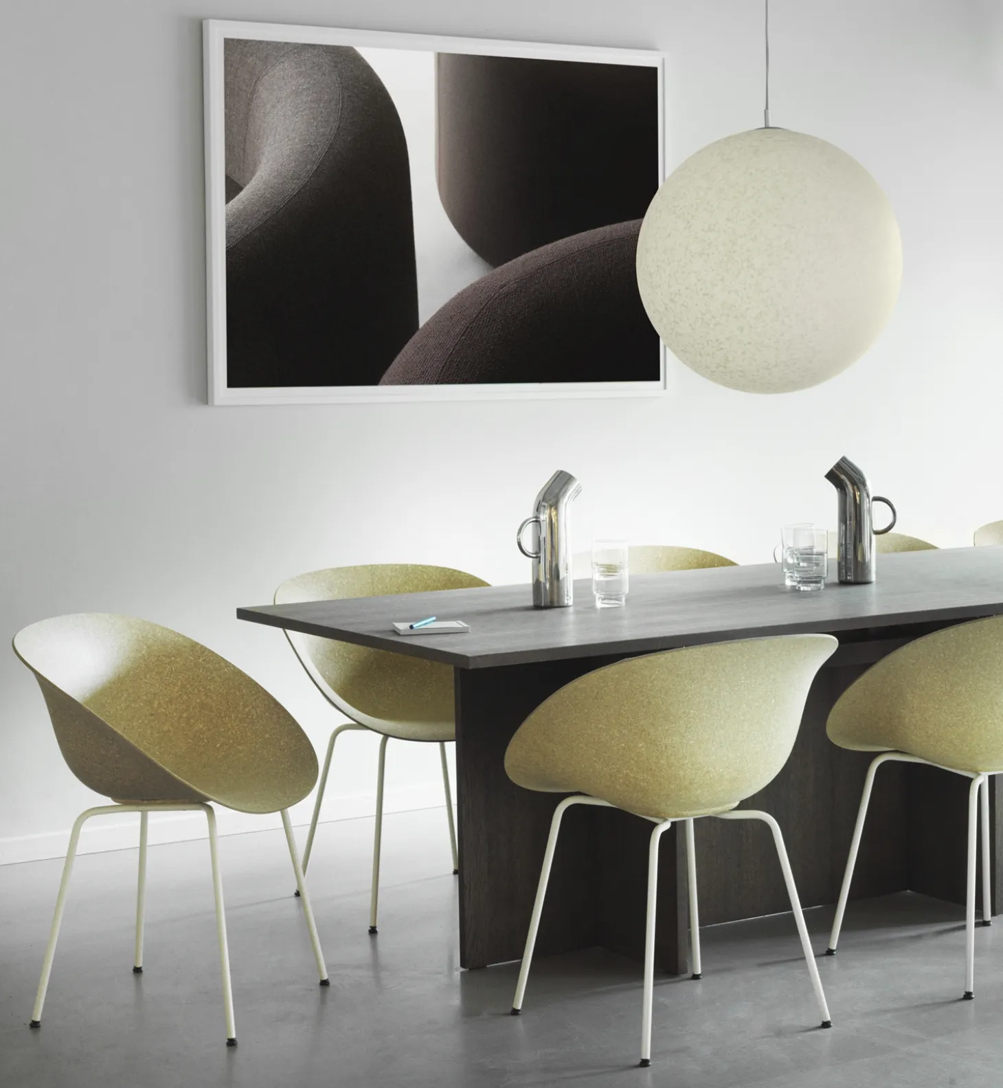 Normann Copenhagen - Armstol - Mat Chair - Seaweed - Creme/Stål