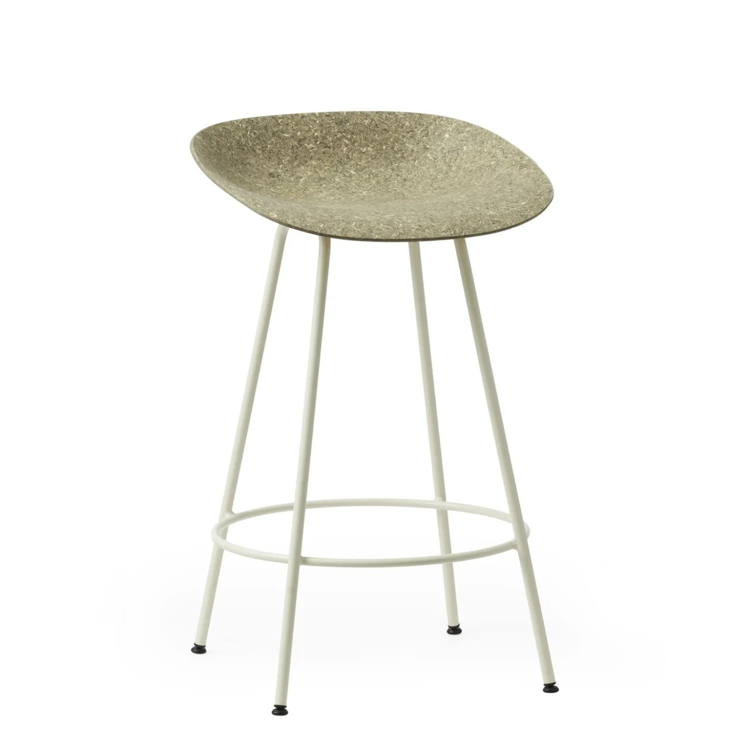 Normann Copenhagen - Barstol - Mat Chair - Seaweed - Creme/Stål