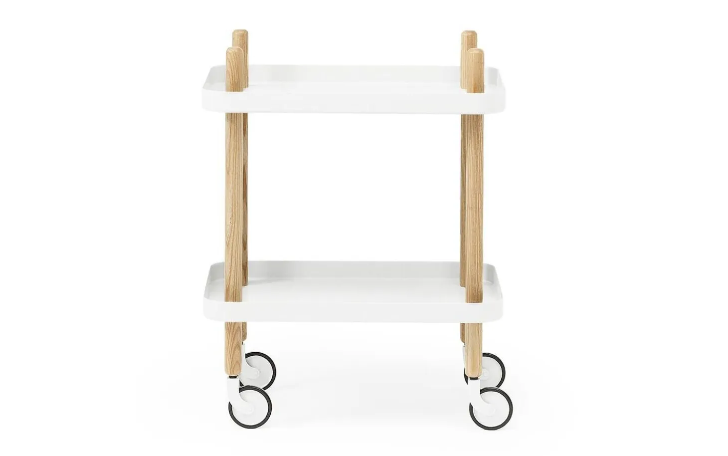 Normann Copenhagen - Block Table - Hvid med ben i Eg