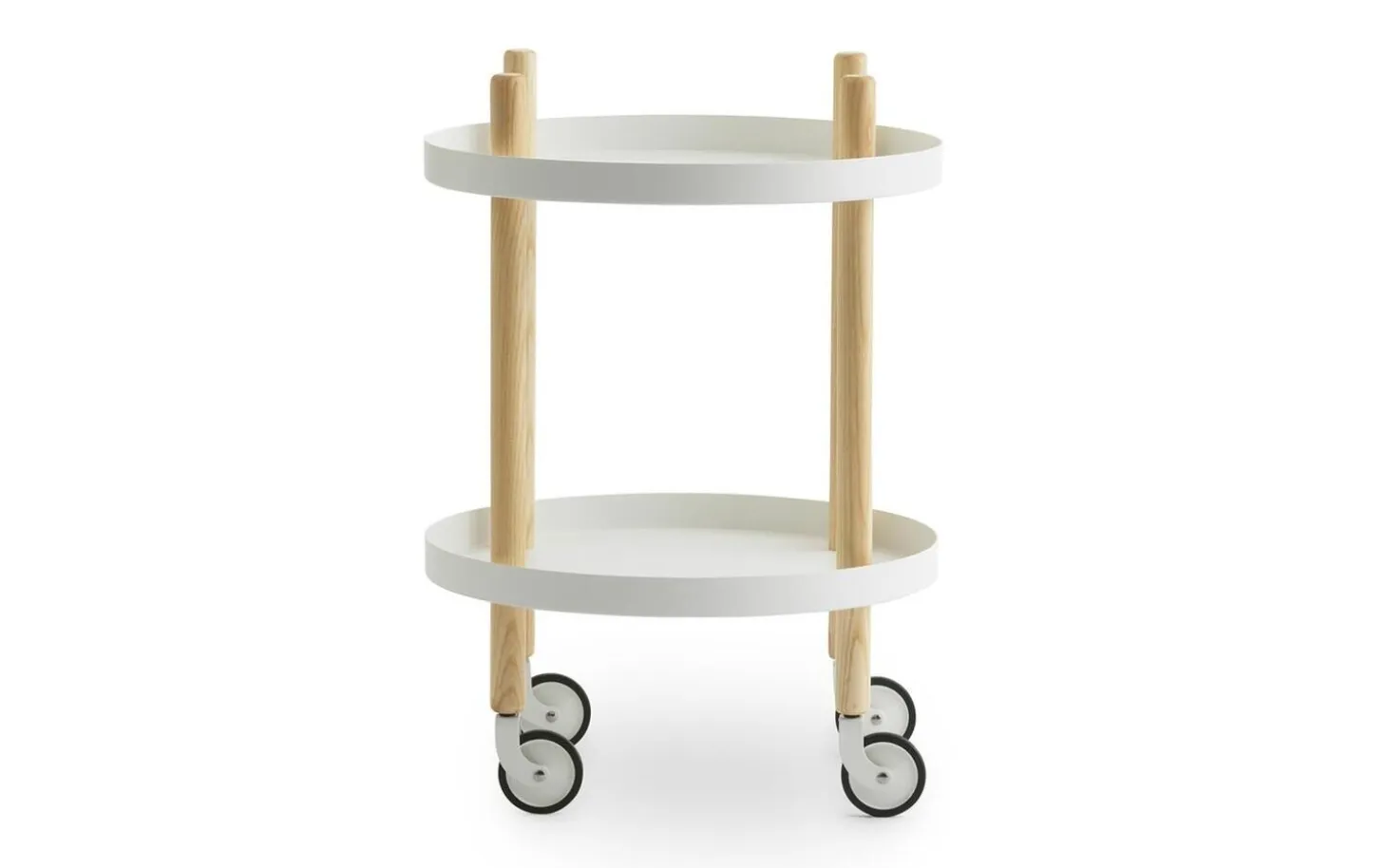 Normann Copenhagen - Block Table Ø45 cm - Hvid med ben i EG