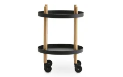 Normann Copenhagen - Block Table Ø45 cm - Sort med ben i Eg
