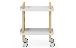 Normann Copenhagen - Block Table - Lys grå med ben i Eg