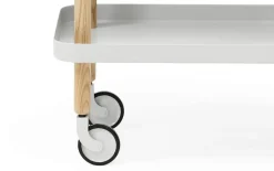 Normann Copenhagen - Block Table - Lys grå med ben i Eg