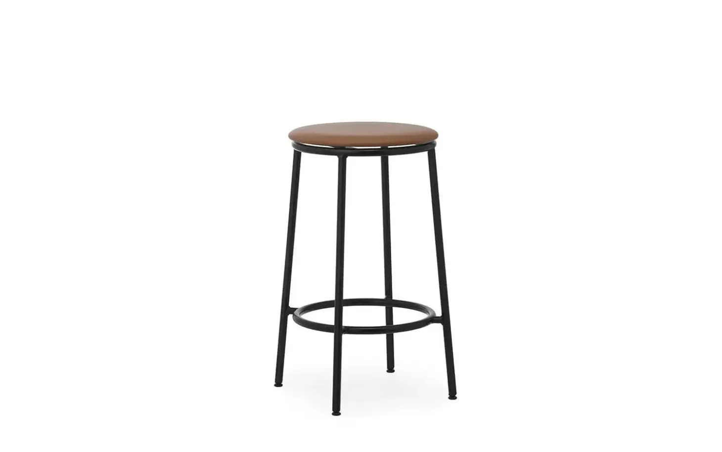 Normann Copenhagen - Circa Barstool 65 cm Uph. Black Steel