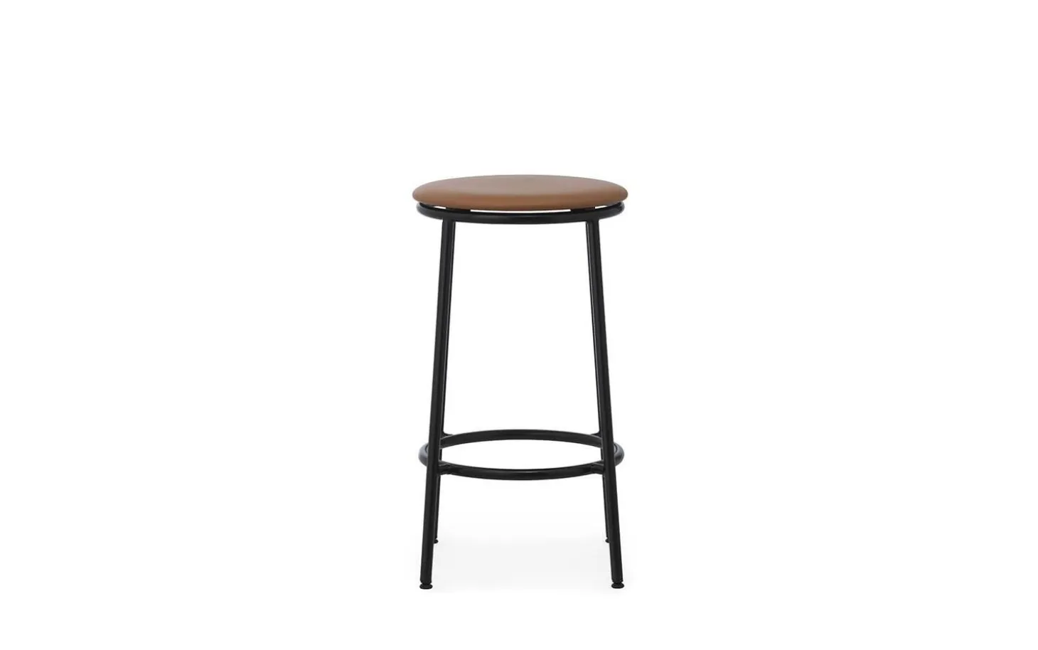 Normann Copenhagen - Circa Barstool 65 cm Uph. Black Steel