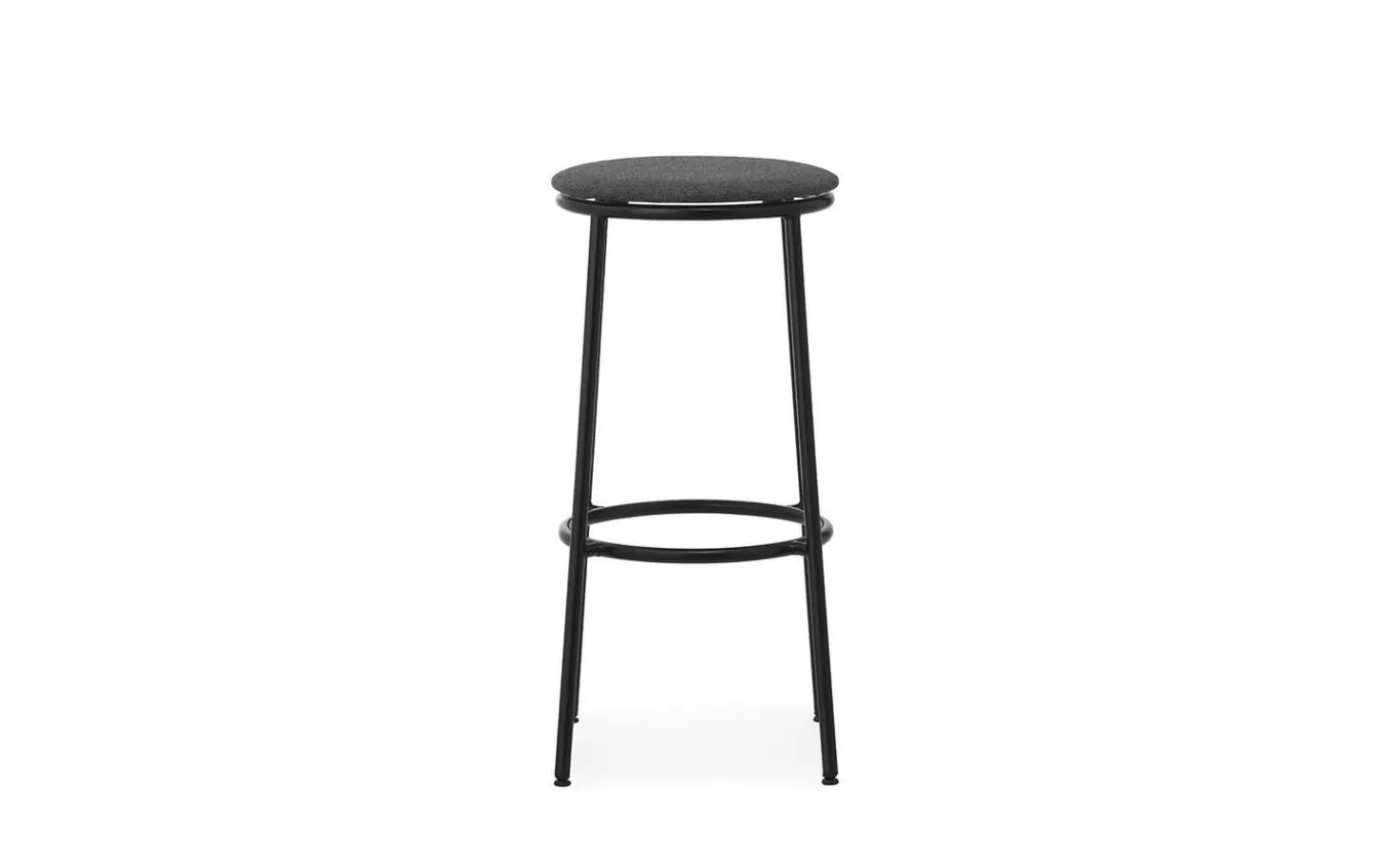 Normann Copenhagen - Circa Barstool 75 cm Uph. Black Steel