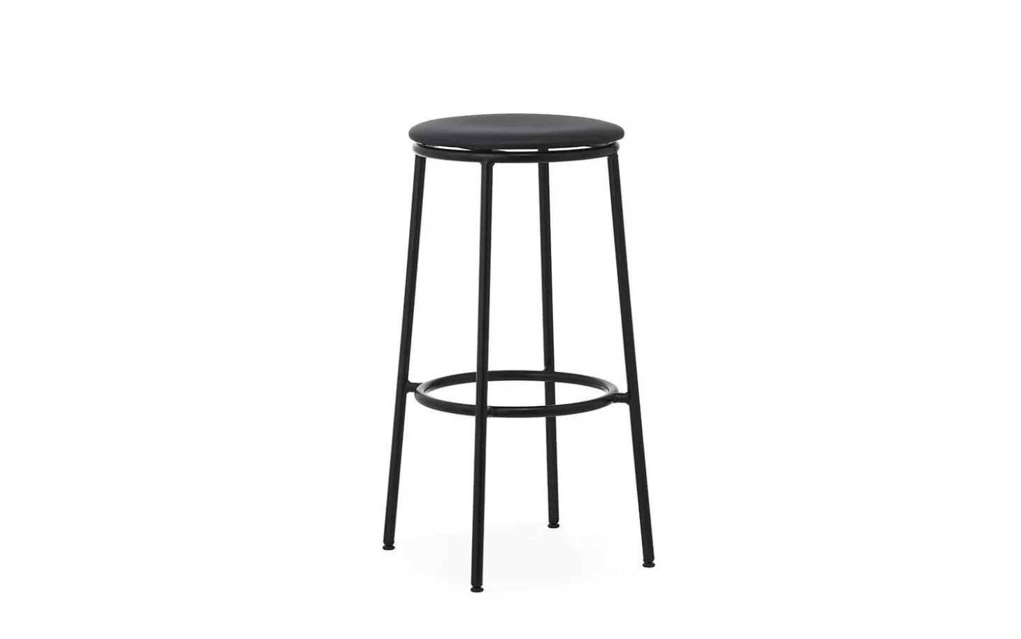 Normann Copenhagen - Circa Barstool 75 cm Uph. Black Steel