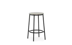 Normann Copenhagen - Circa Barstool 65 cm Uph. Black Steel