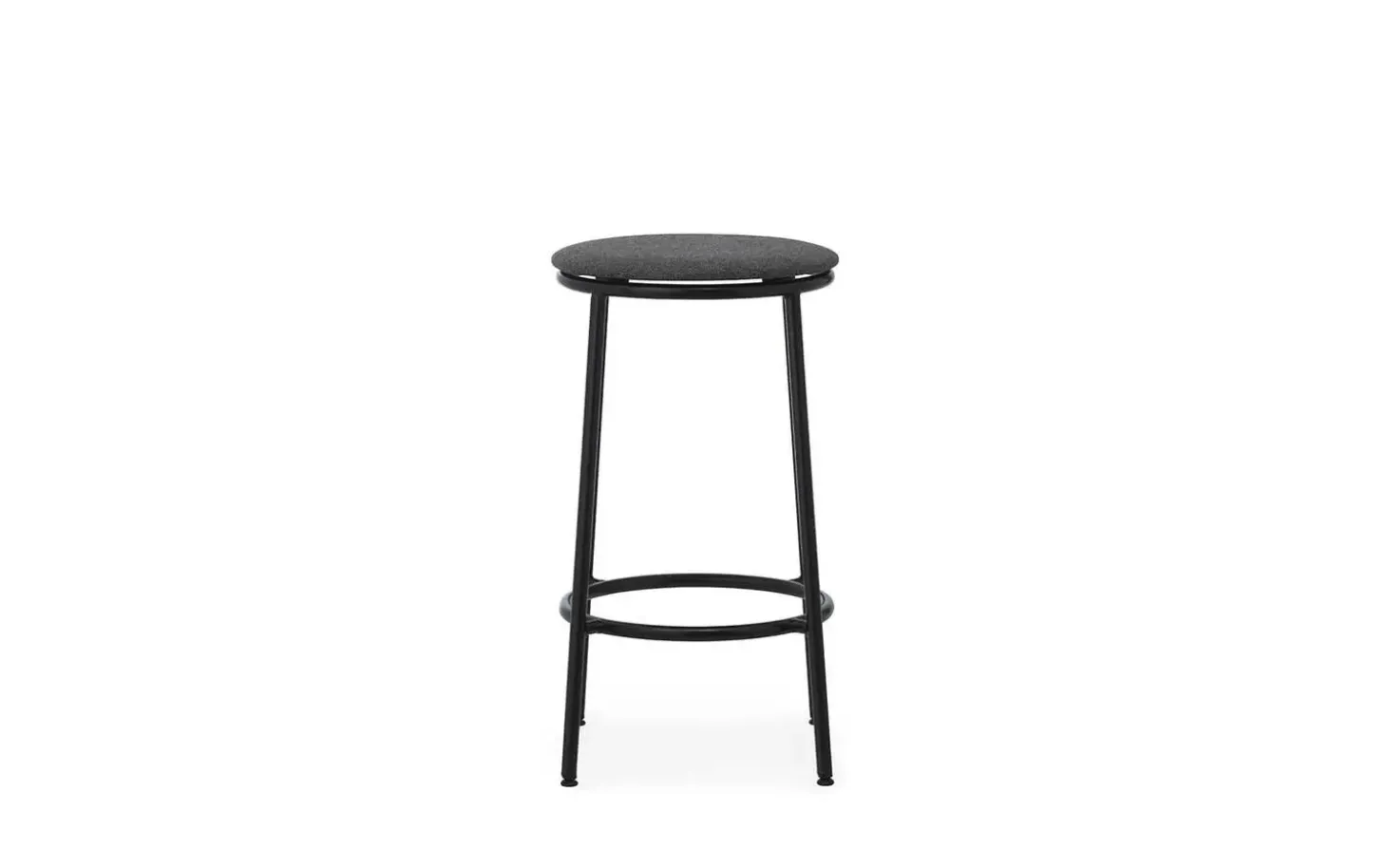 Normann Copenhagen - Circa Barstool 65 cm Uph. Black Steel