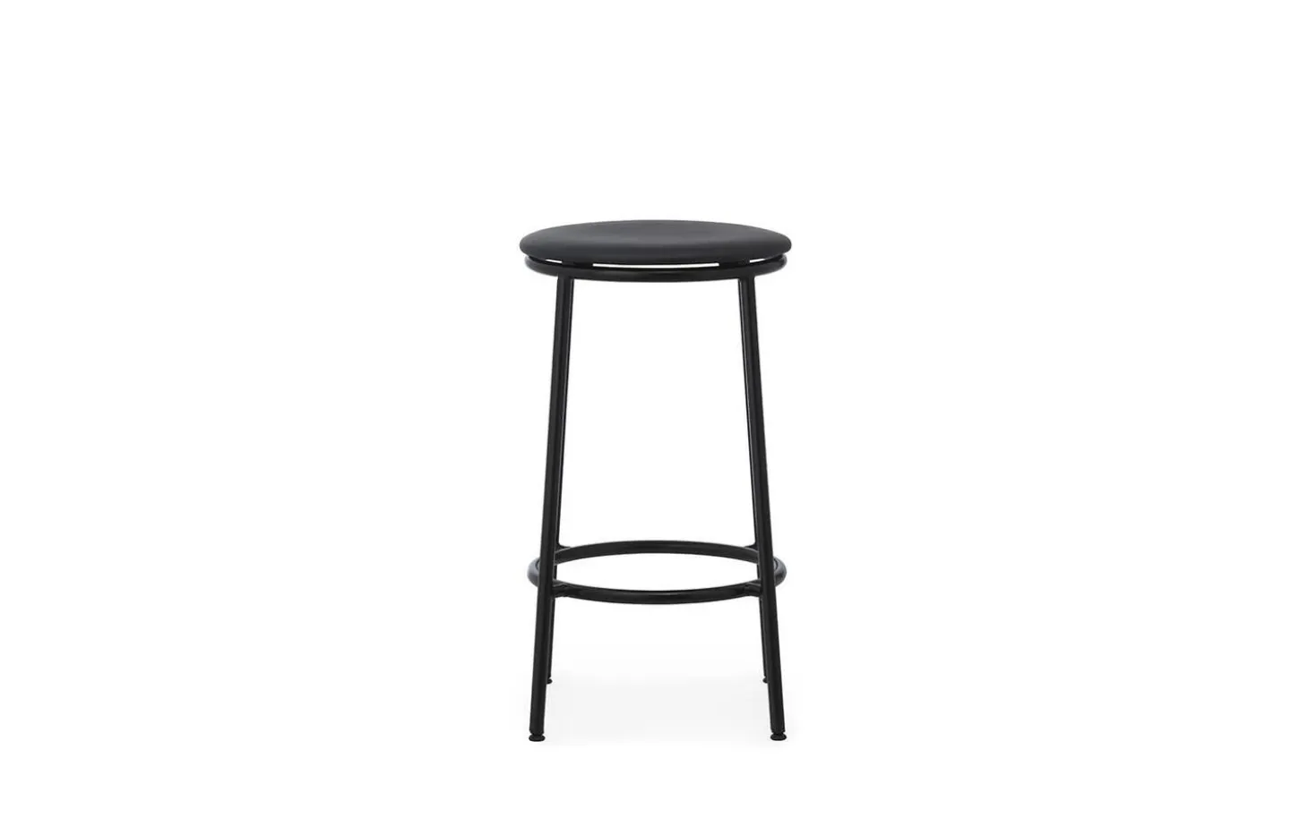 Normann Copenhagen - Circa Barstool 65 cm Uph. Black Steel