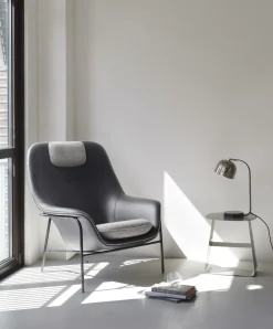 Normann Copenhagen - Drape Lounge Chair High W. Headrest Black Steel